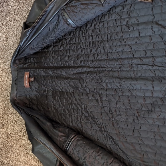 Danier Leather Coat Men's Large Long Tall - Picture 11 of 16